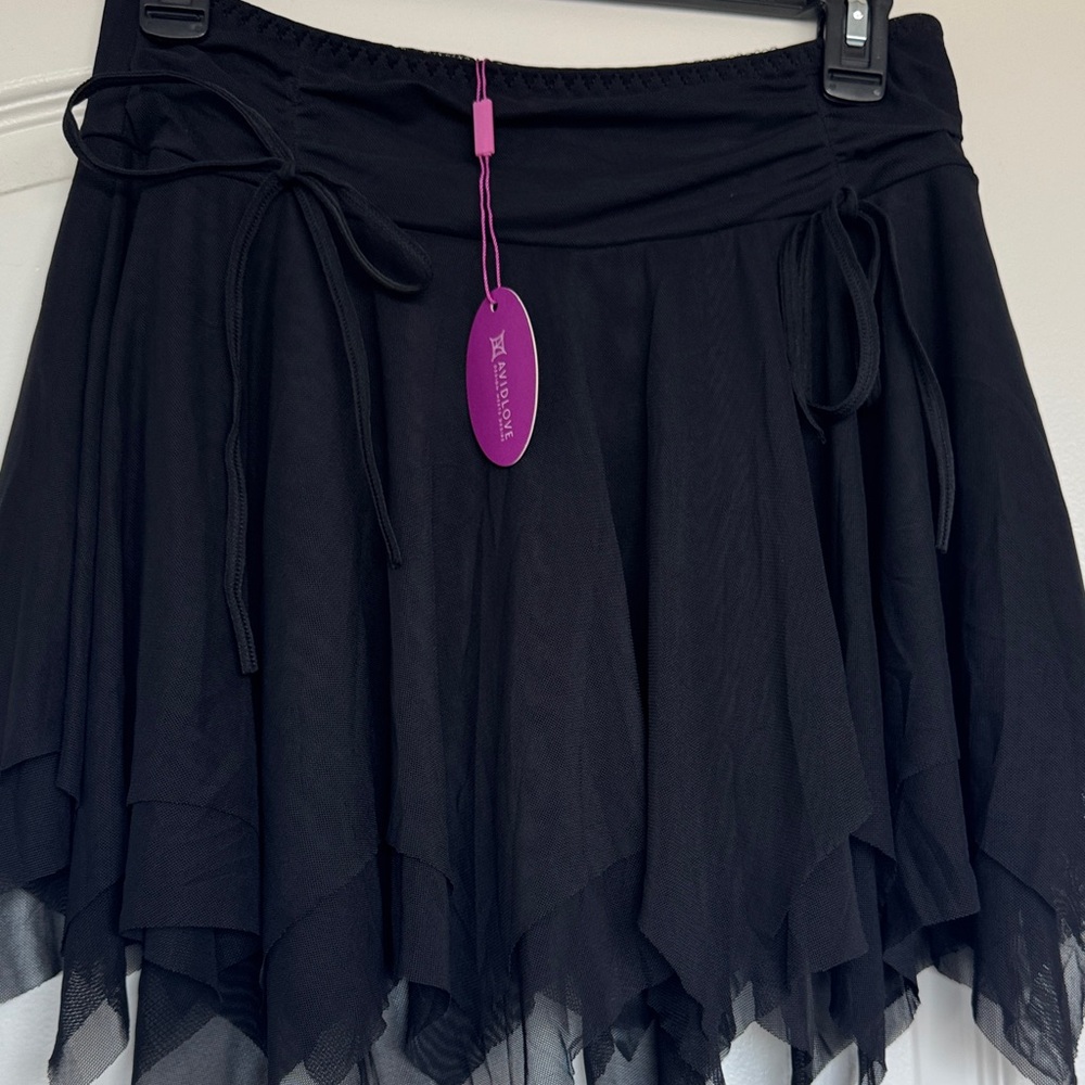 Avidlove Mini Skirt - Size M - Renaissance Mesh Flowy Y2k Ruched - NWT